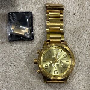 Nixon 51-30 Chrono All Gold Analog Watch with Box